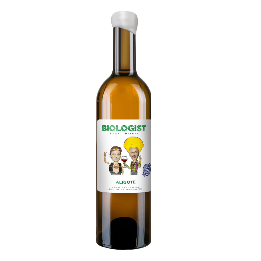 Aligote biologist white wine from Ukraine